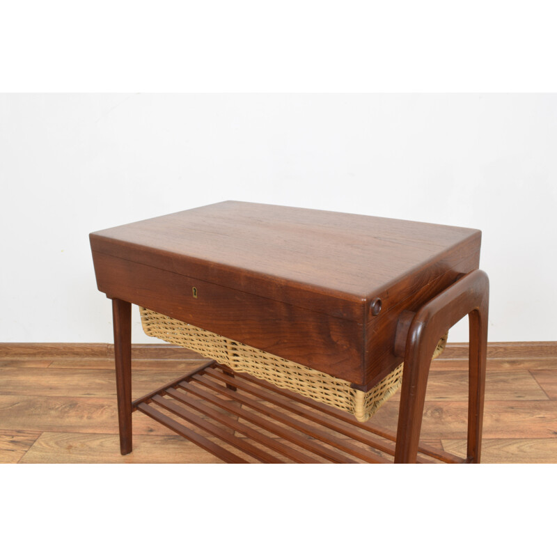 Mid-Century Teak Sewing Table, Danish 1960s