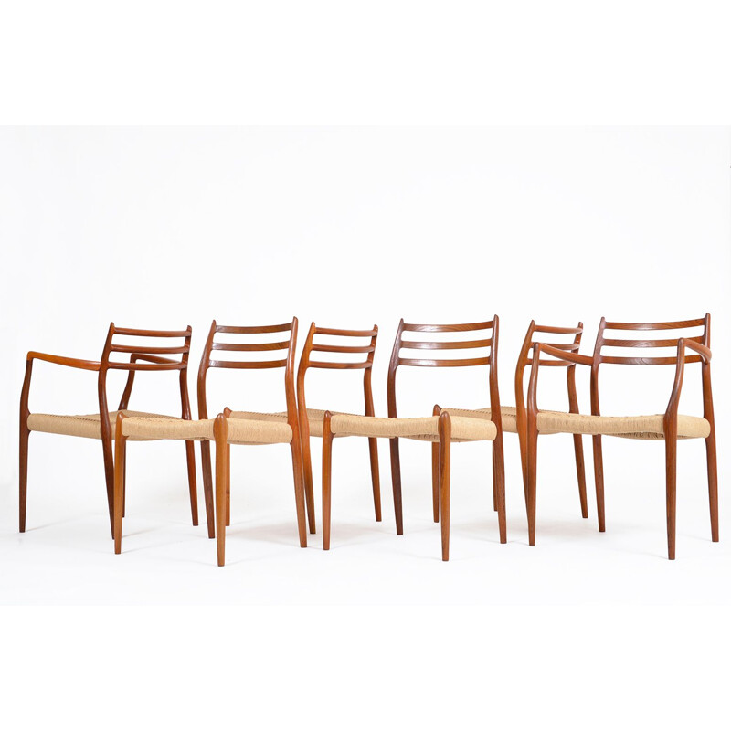 6 vintage Teak Niels O Moller model 62, 78 Dining Chairs Danish 1954