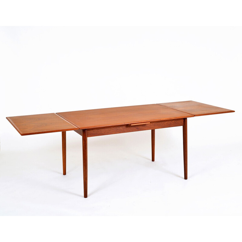 Vintage Teak Extending Dining Table AM Ansager Mobler Danish 1960s 