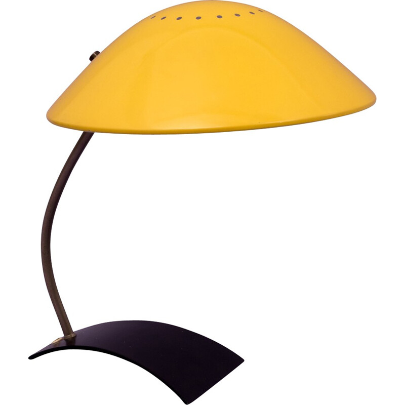 "6840" Kaiser Idell lamp in yellow and black metal - 1950s