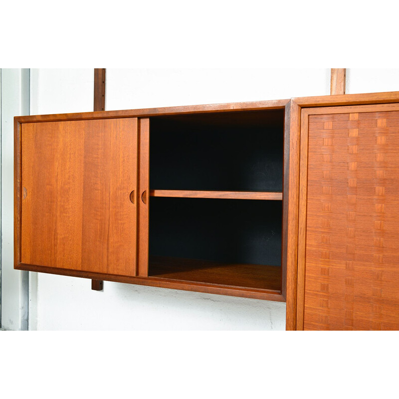 Midcentury Royal System Teak Wall Unit Shelving by Poul Cadovius Danish 1948