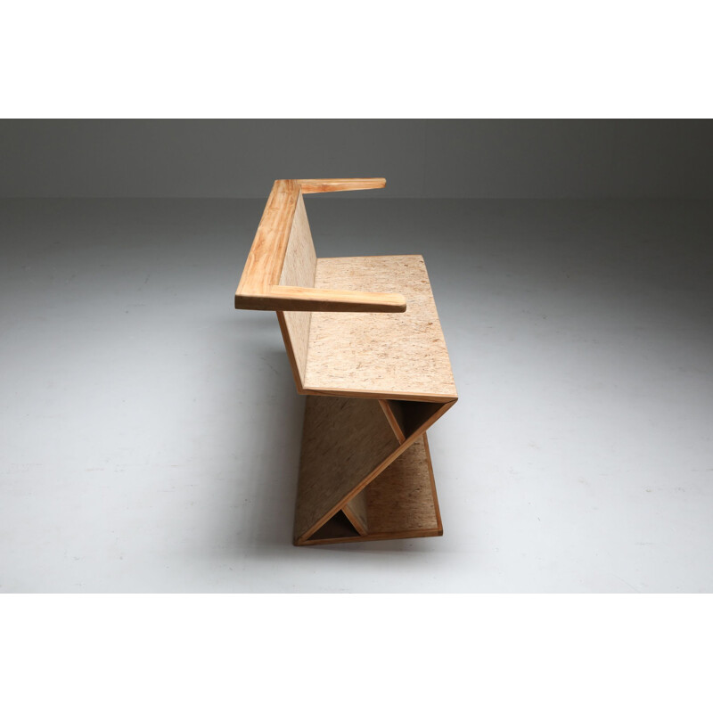 Vintage Rietveld Inspired Bench 2000s