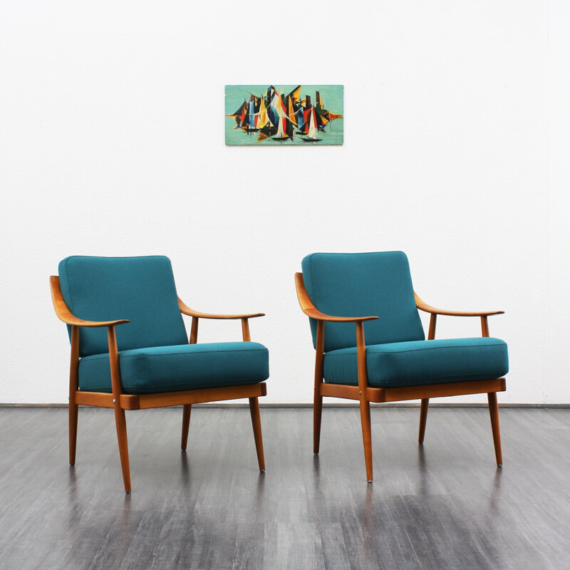 Armchair turquoise vintage - 50s