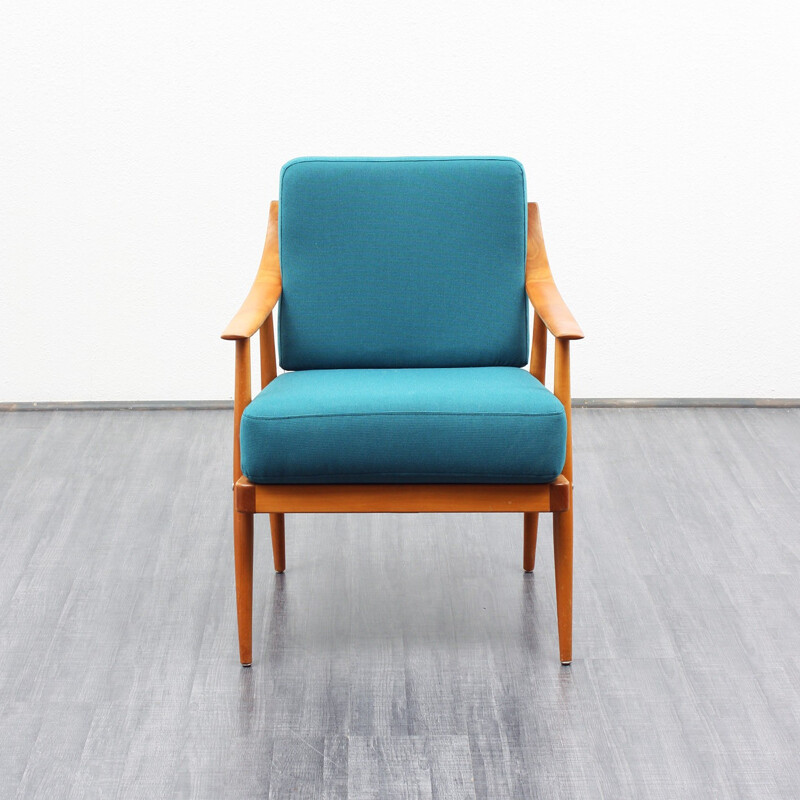 Fauteuil vintage turquoise - années 50