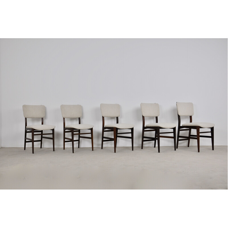 Set 5 vintage Dassi Dinning Chairs 1950s