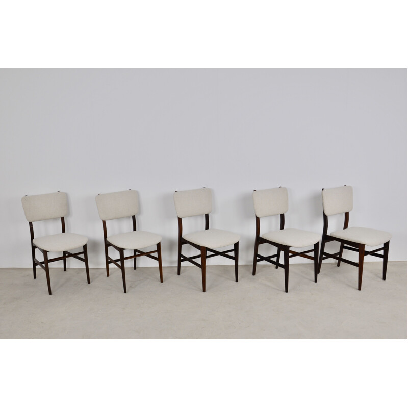 Set 5 vintage Dassi Dinning Chairs 1950s