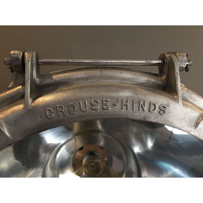Vintage Crouse Hinds industriële schijnwerper 1950