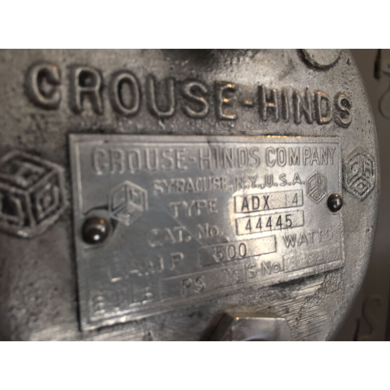 Faretto industriale vintage Crouse Hinds 1950