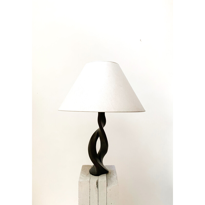 Vintage free-form ceramic lamp by Louis Giraud 1950