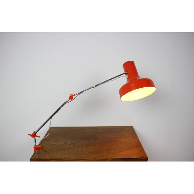 Lampe de table vintage en métal laqué, Tchécoslovaquie 1960