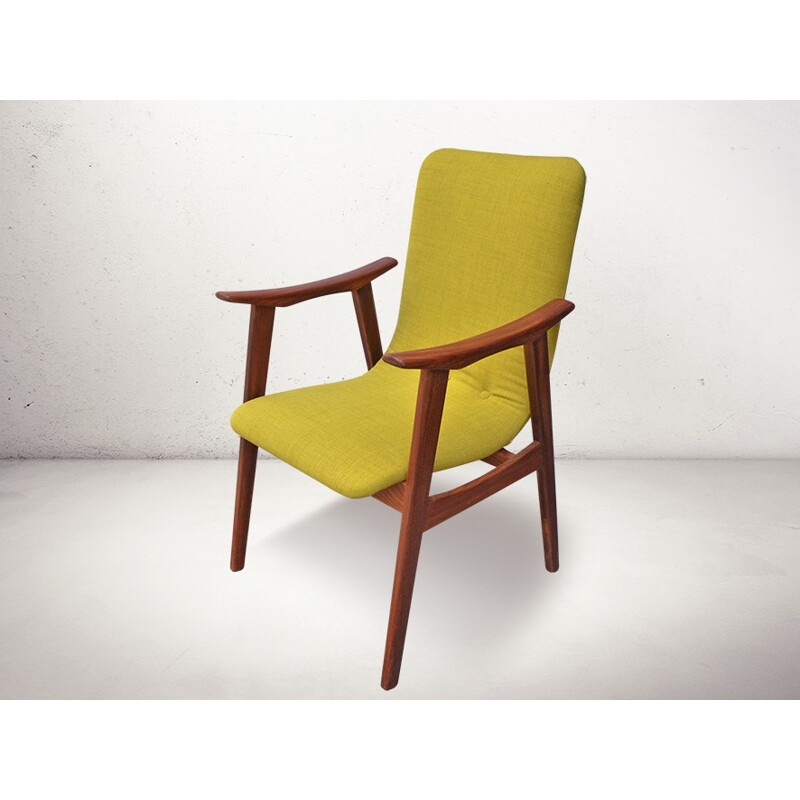 Webe armchair in teak and fabric, Louis VAN TEEFFELEN - 1950s