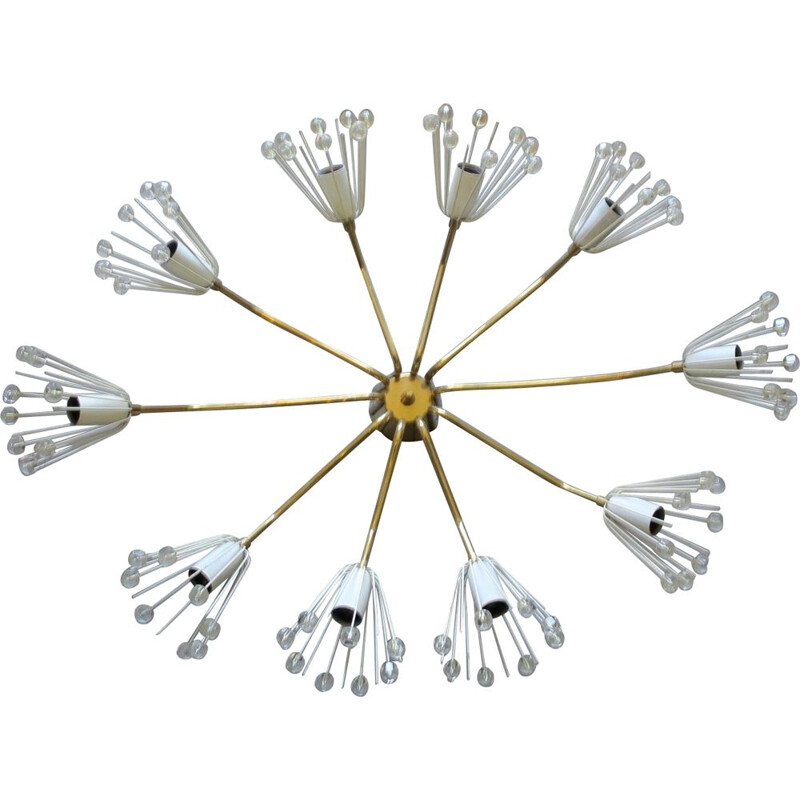 Vintage chandelier by Emil Stejnar for Rupert Nikoll, Austrian 1950s