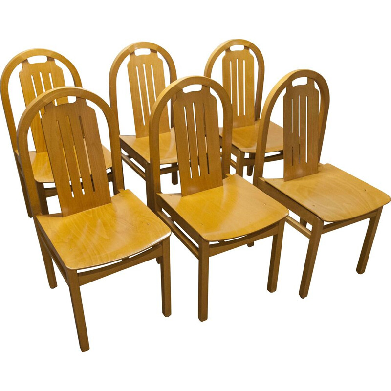 Lot de 6 chaises vintage