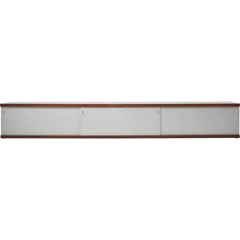 Vintage Floating Sideboard in Wood and Aluminium by Horst Brüning for Behr, Germany 1967