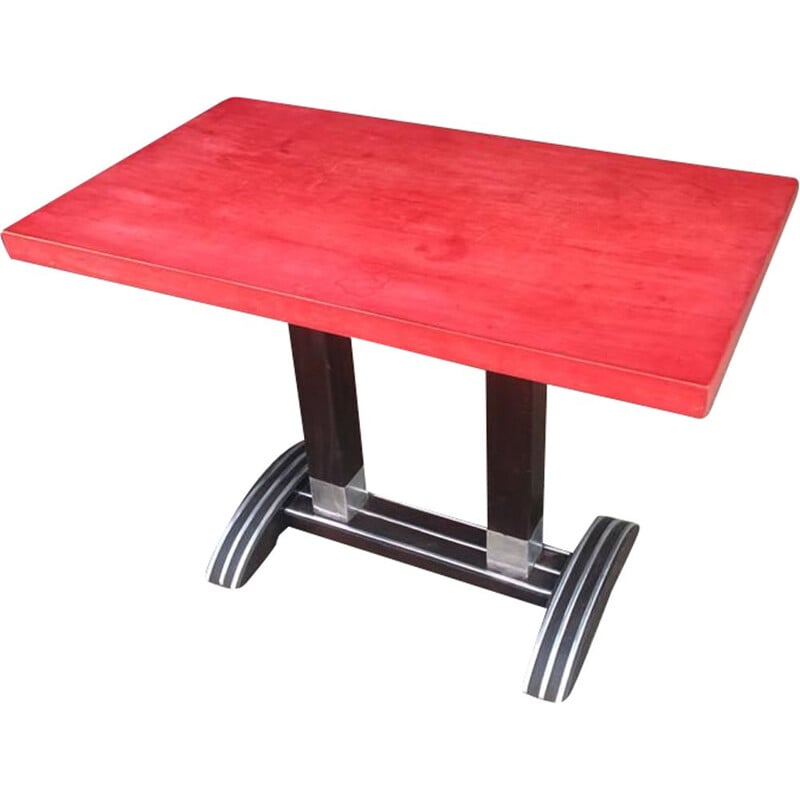 Table bistrot vintage rouge 1950