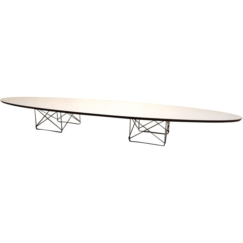 Table basse vintage elliptique "Surfboard" EAMES Vitra 1951