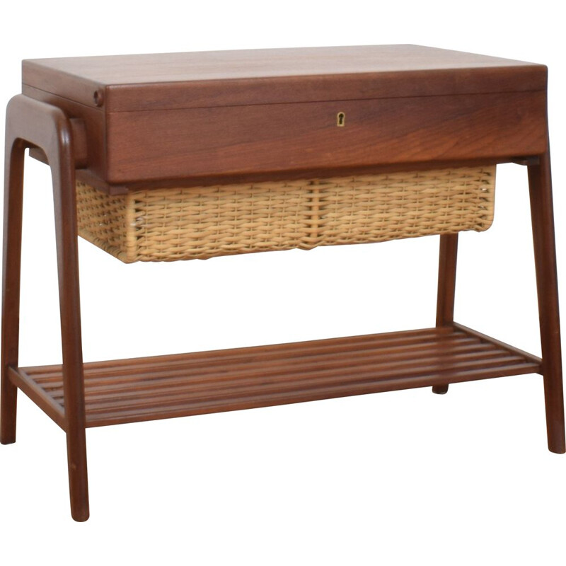 Mid-Century Teak Sewing Table, Danish 1960s