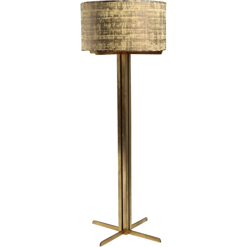 Vintage Wabbes Brass Floor Lamp by Jan Vlug 1970s