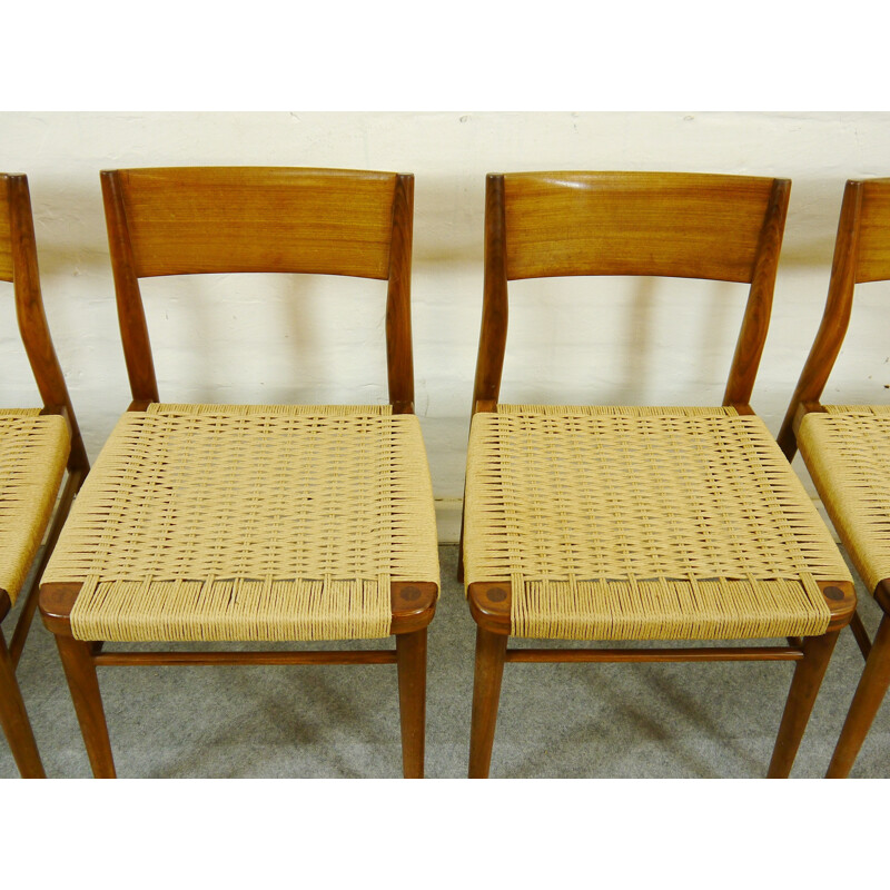 Set of 6 Wilkhahn dining chairs, Georg LEOWALD - 1960s