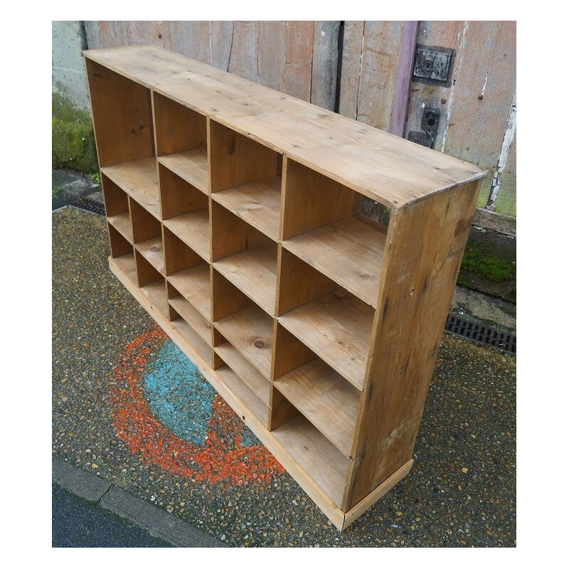 Vintage wooden hardware cabinet 1950's