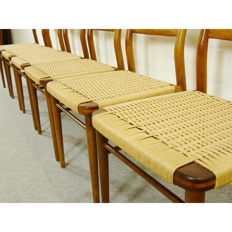 Set of 6 Wilkhahn dining chairs, Georg LEOWALD - 1960s