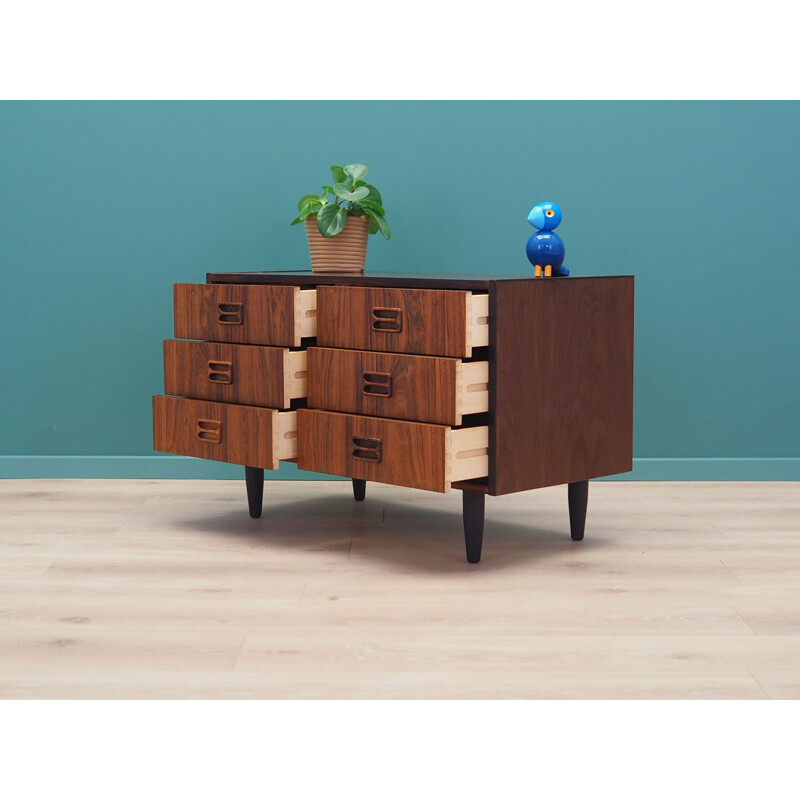 Vintage rosewood chest of drawers, Emil Clausen, Danish 1970