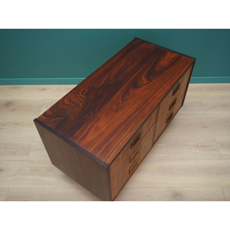 Vintage rosewood chest of drawers, Emil Clausen, Danish 1970