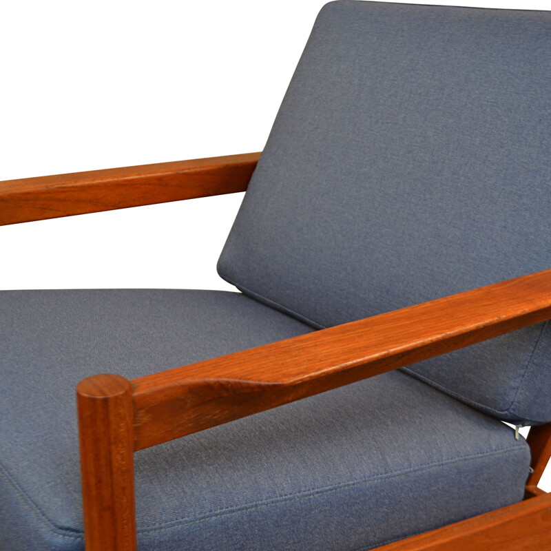 Pair of vintage teak lounge armchairs, Kai Kristiansen, Denmark 1960