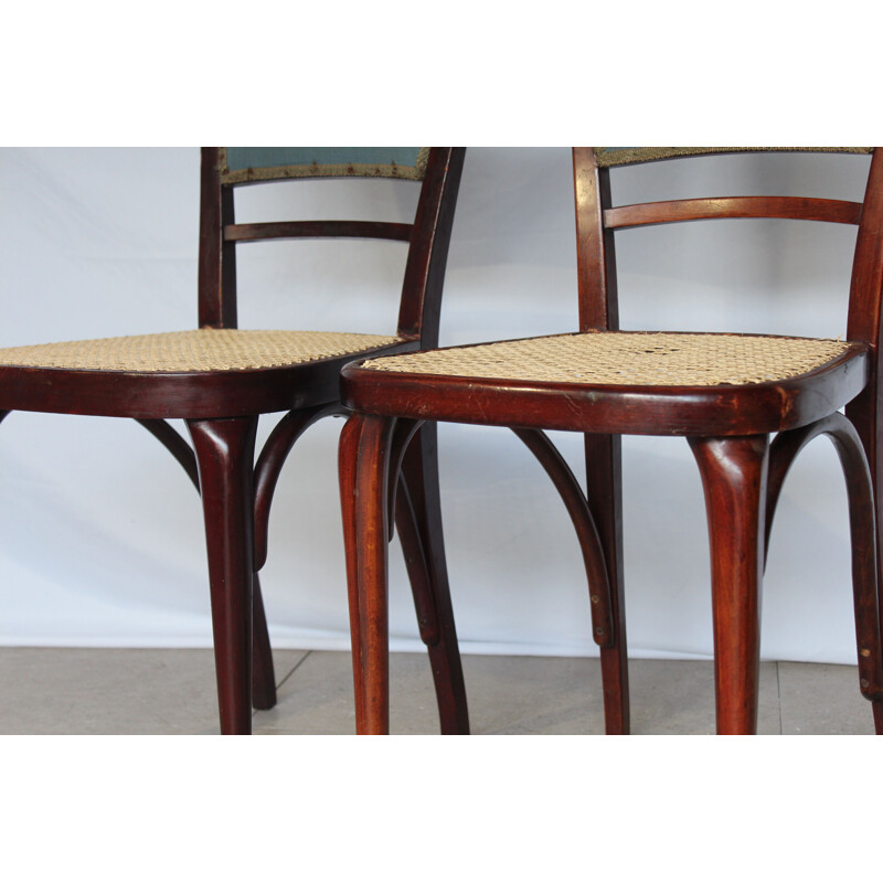 Paire de chaises vintage en rotin, Thonet  1920