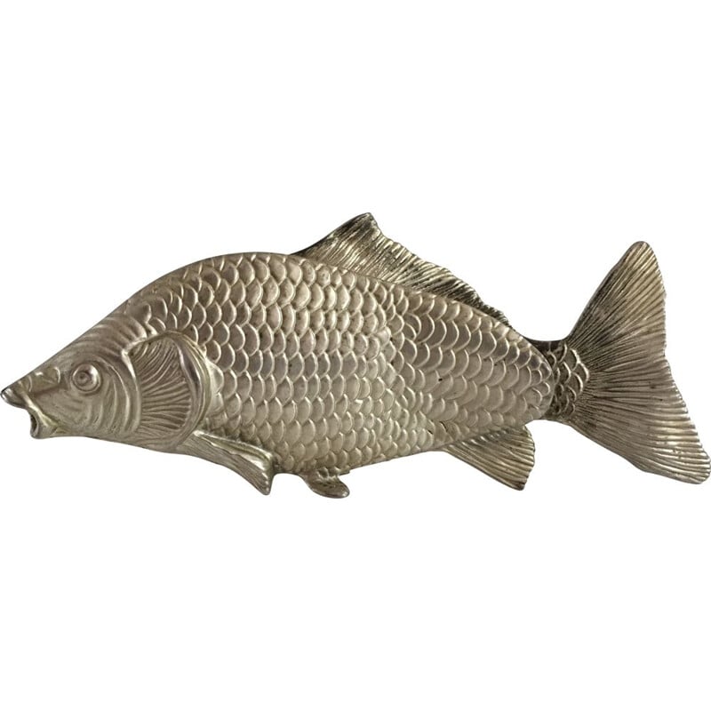 Vintage Fish of Decoration in silver plated steel 