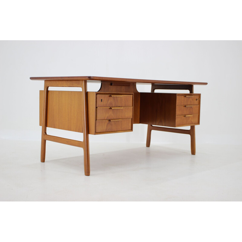 Vintage teak desk by Omann Jun Free, Denmark 1960