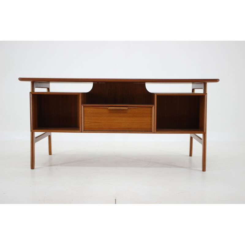 Vintage teak desk by Omann Jun Free, Denmark 1960