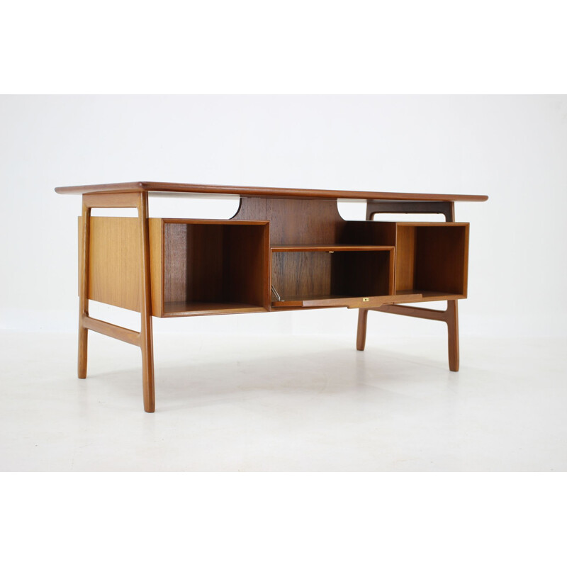 Vintage teak desk by Omann Jun Free, Denmark 1960