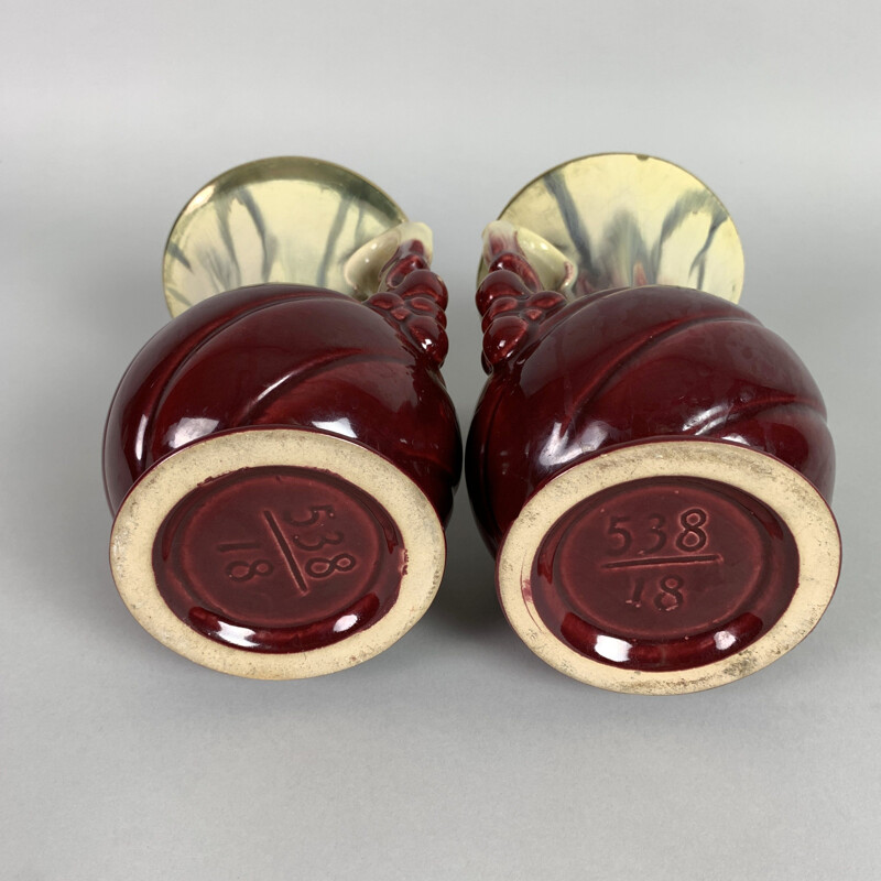 Pair of vintage Fat Lava vases, German 1970