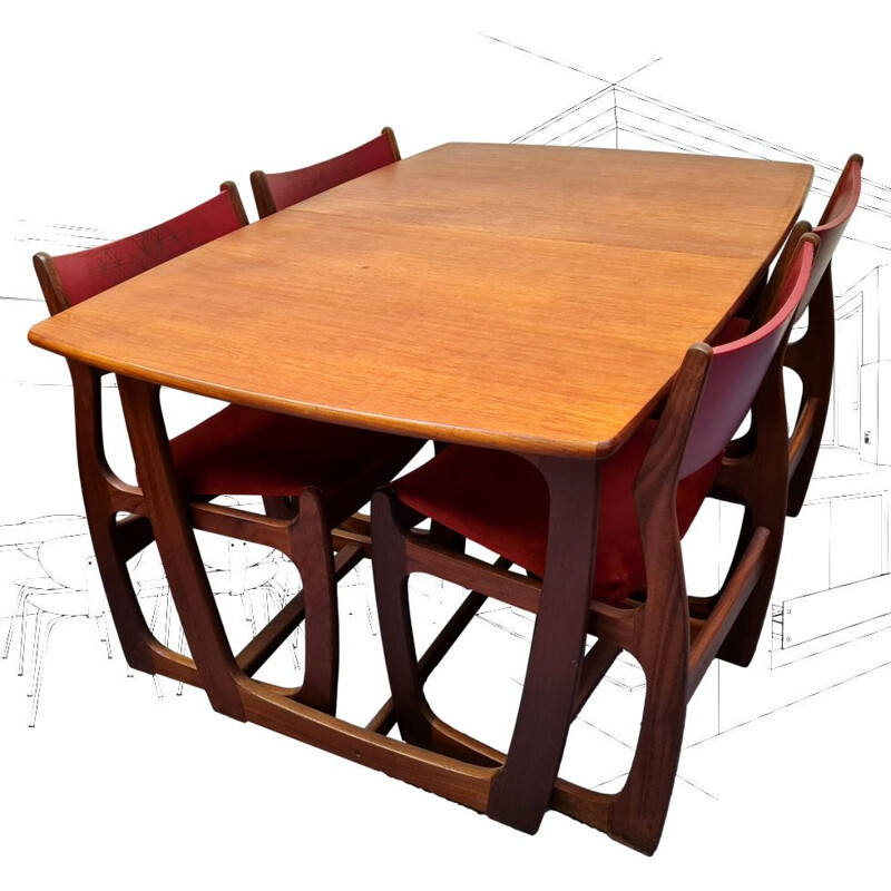 Vintage Portwood teak dining room 1960