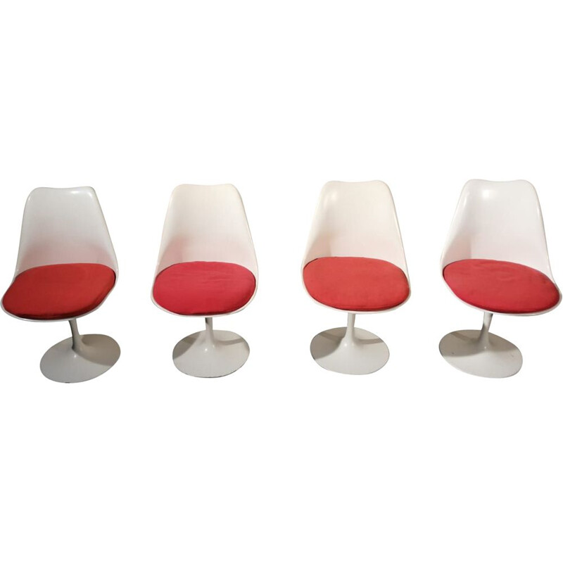 4 Chaises vintage Tulipe par Eero Saarinen pour Knoll