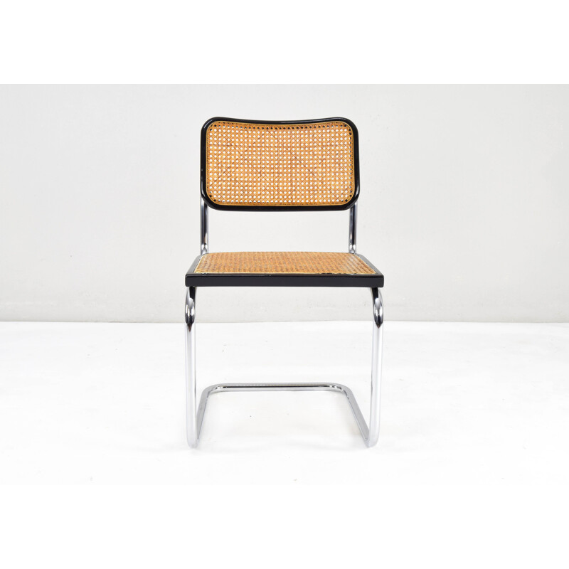 Set of 4 vintage chairs Cesca B32 by Marcel Breuer, Italy 1970