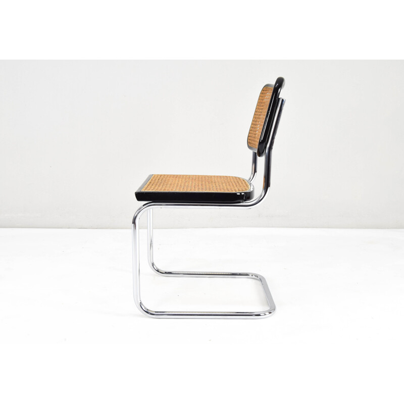 Set of 4 vintage chairs Cesca B32 by Marcel Breuer, Italy 1970
