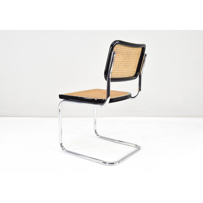 Set of 4 vintage chairs Cesca B32 by Marcel Breuer, Italy 1970