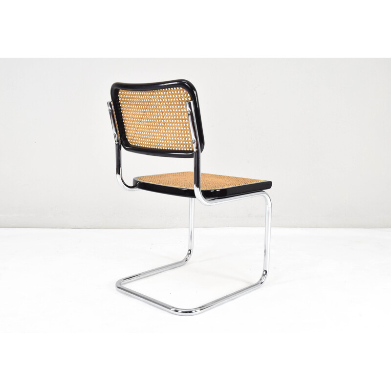 Set of 4 vintage chairs Cesca B32 by Marcel Breuer, Italy 1970