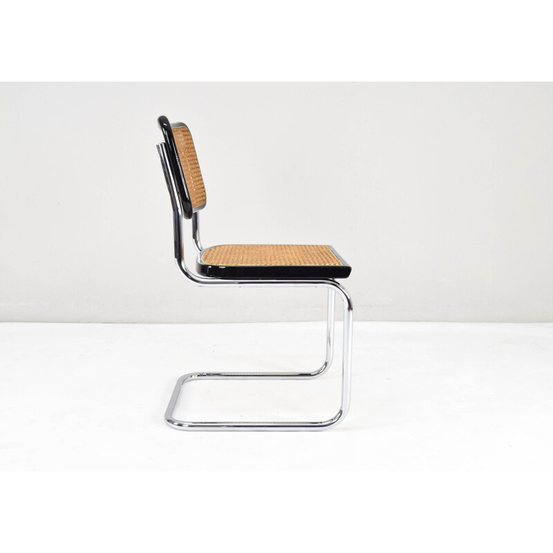 Lot de 4 chaises vintage Cesca B32 par Marcel Breuer, Italie 1970