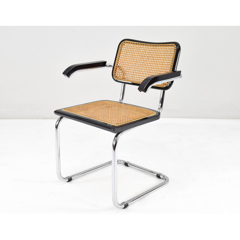 Set of 4 vintage chairs Cesca B64 by Marcel Breuer, Italy 1970