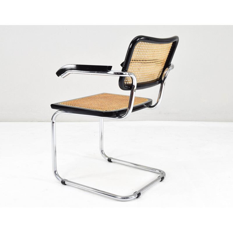 Set of 4 vintage chairs Cesca B64 by Marcel Breuer, Italy 1970