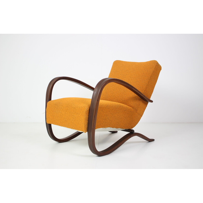 Vintage armchair H269 by Jindrich Halabala 1940