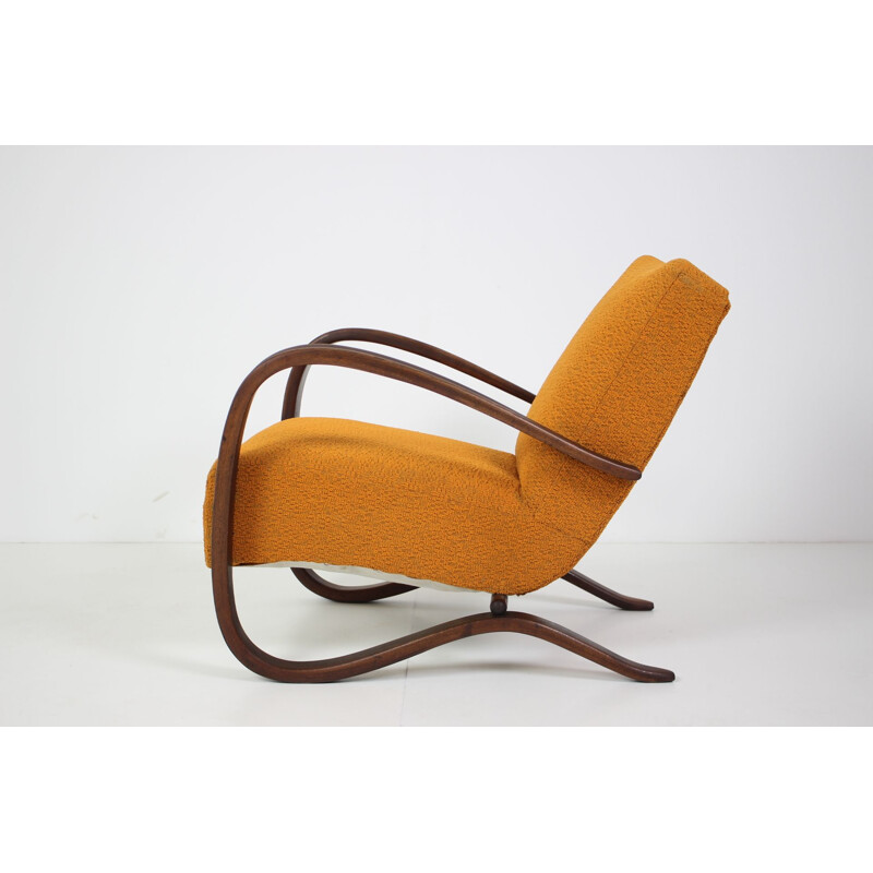 Vintage armchair H269 by Jindrich Halabala 1940