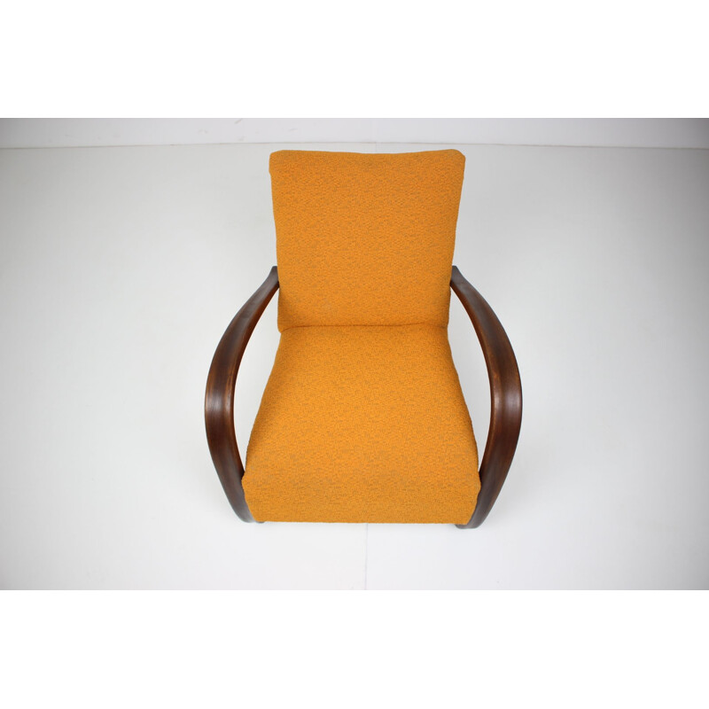 Vintage armchair H269 by Jindrich Halabala 1940