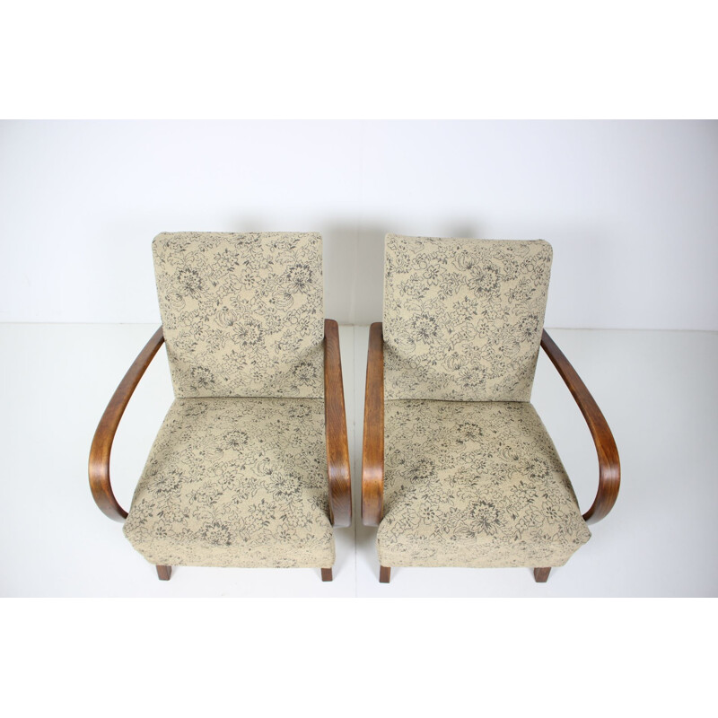 Pair of vintage armchairs by Jindřich Halabala, Czechoslovakia 1950