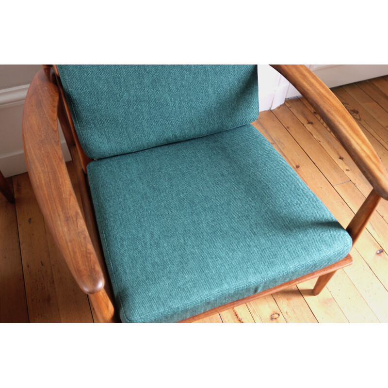 Paire de fauteuils vintage en teck Grete Jjalk, Scandinavie 1960