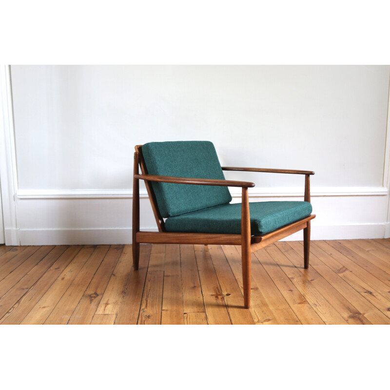 Pair of vintage teak armchairs Grete Jjalk, Scandinavia 1960