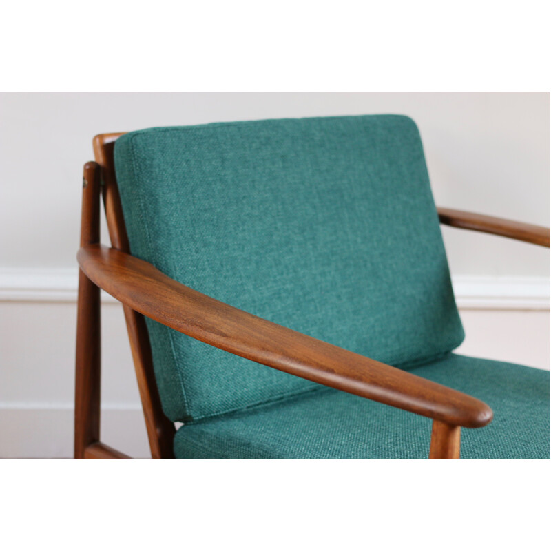 Pair of vintage teak armchairs Grete Jjalk, Scandinavia 1960